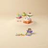 Cute pet commander Four cartoon animal press remote control car toy 12-piece set Children's racing car details Picture